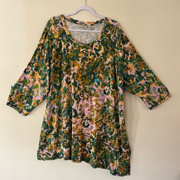 Logo by Lori Goldstein Style Name "Morgan" Tunic Top W/Pockets Size 3X - Picture 1 of 11